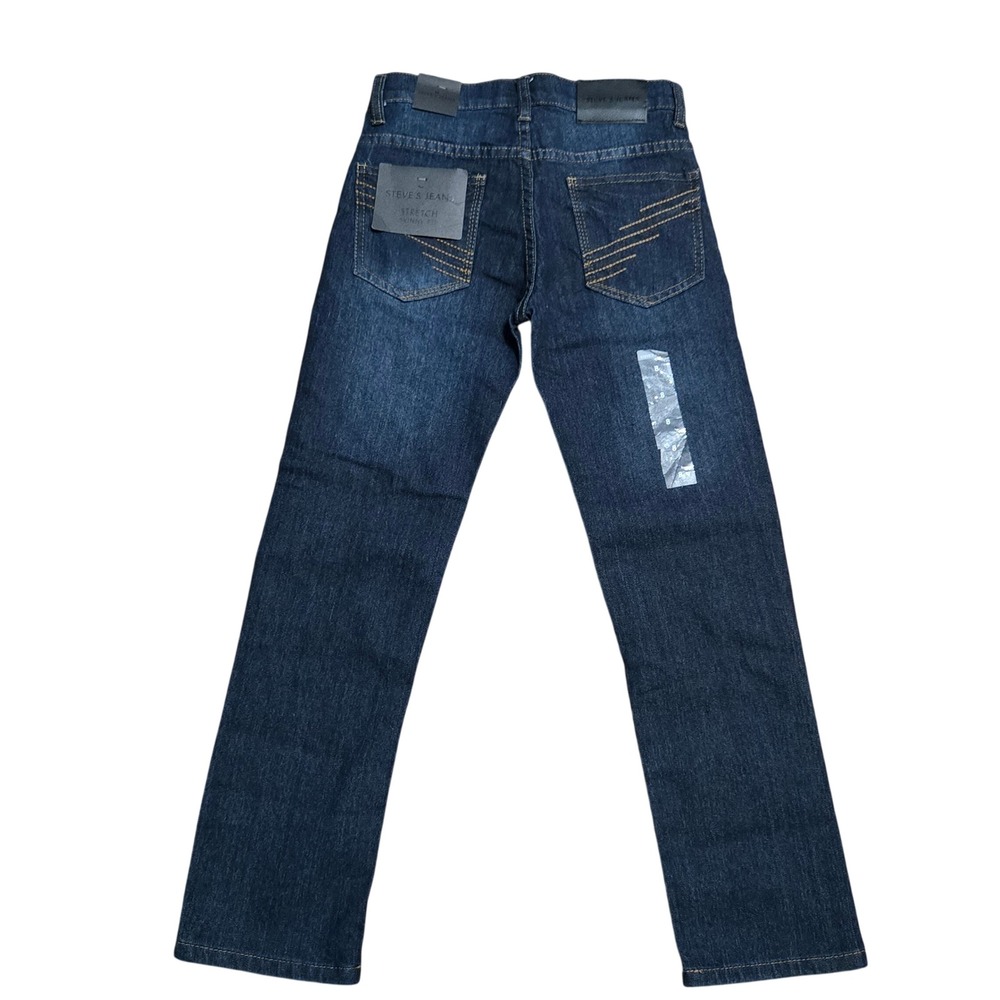Steves Jeans Boys Size 8 Dark Wash Stretch Skinny Fit Denim Pants New With Tags